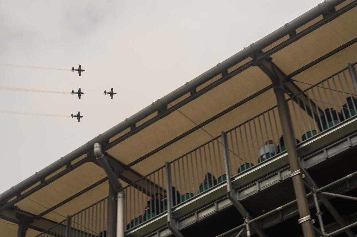 Aero-acrobatics display at Silverstone