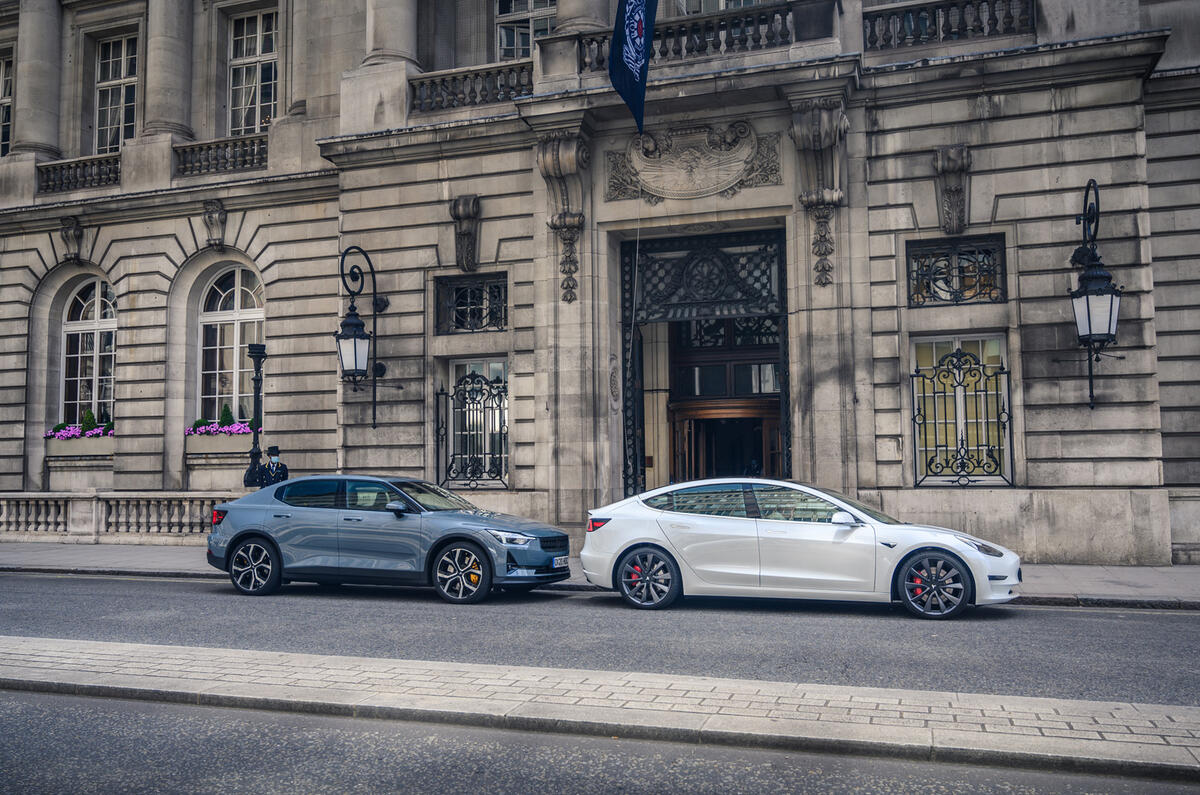 2020 Polestar 2 vs Tesla Model 3 - London 2020 Polestar 2 vs Tesla Model 3 - London