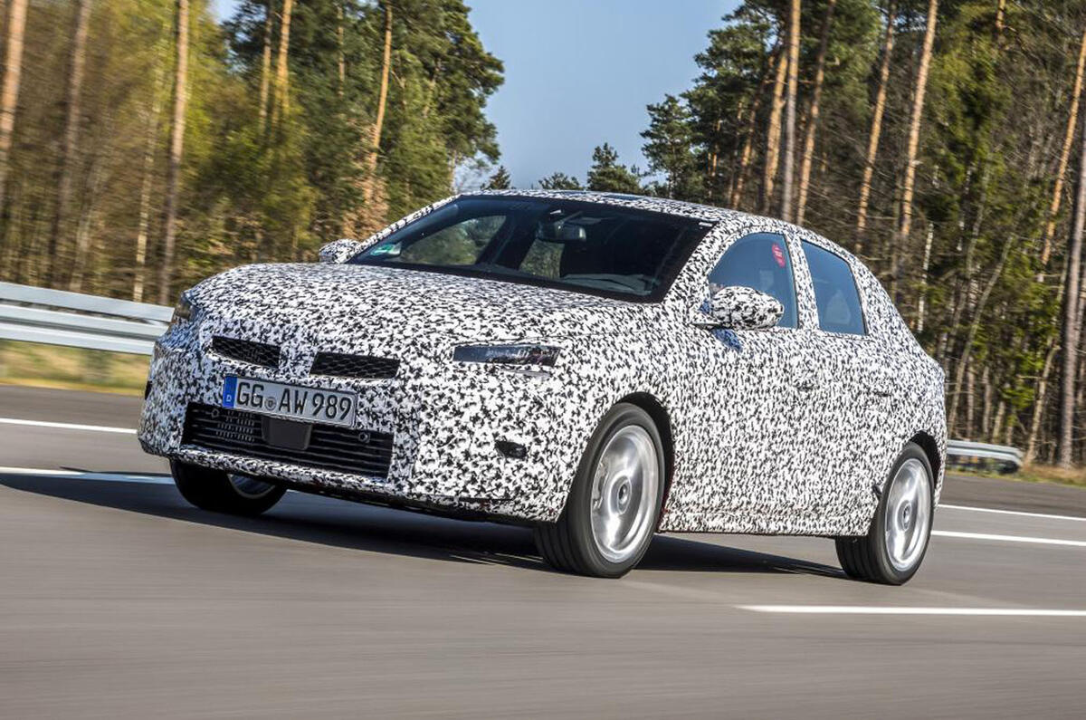 2020 Vauxhall Corsa spy shots