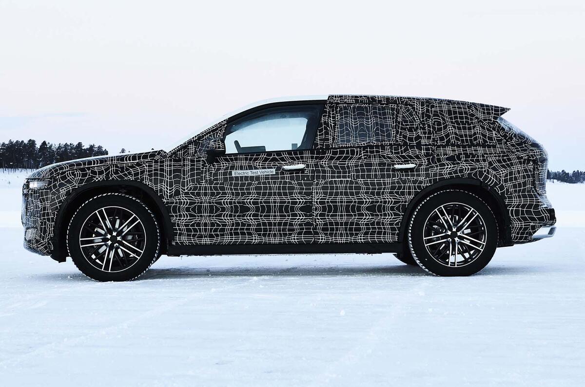 BMW iNext electric SUV winter testing