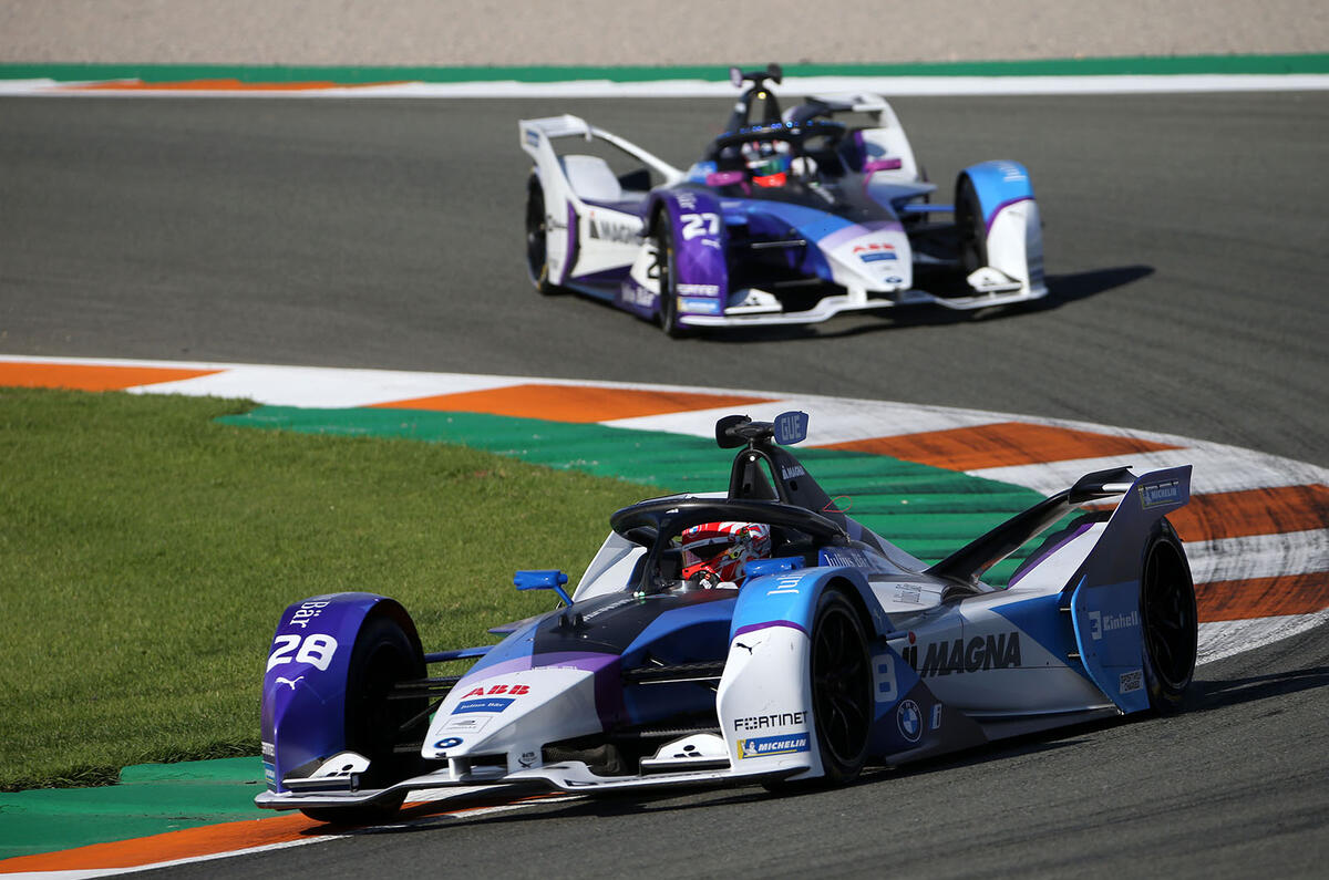 BMW Formula E cars testing at Valencia