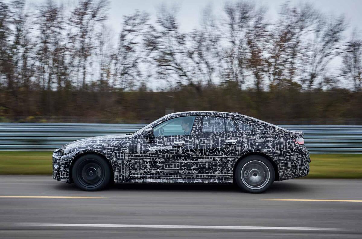 BMW i4 side BMW i4 side