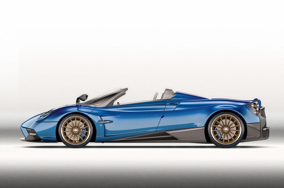 754bhp Pagani Huayra Roadster - extreme 1280kg drop-top hypercar