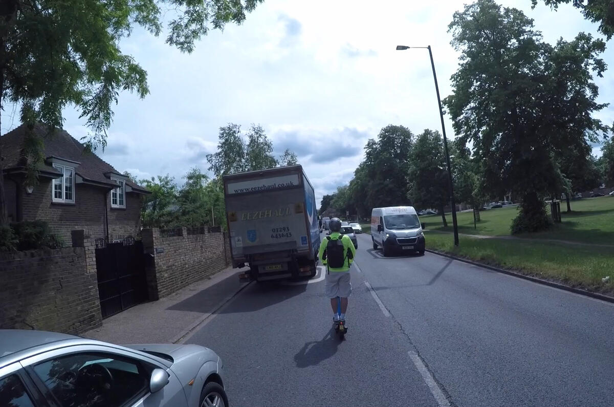 E-scooters must use the public highway - and riders must face the same hazards as other road users E-scooters must use the public highway - and riders must face the same hazards as other road users