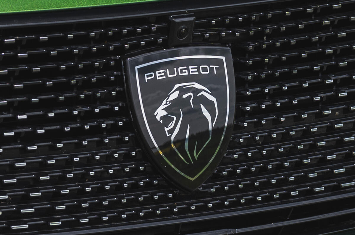 Peugeot 308 badge close up Peugeot 308 badge close up