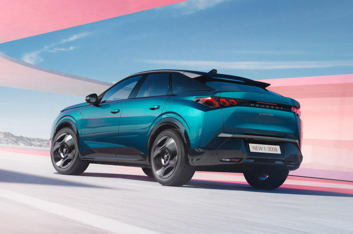 peugeot e 3008 2024 rear quarter