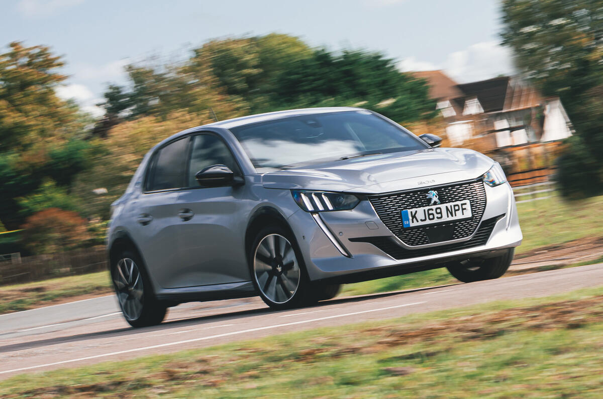 Britain's Best Car Awards 2020 - Peugeot e-208 - front