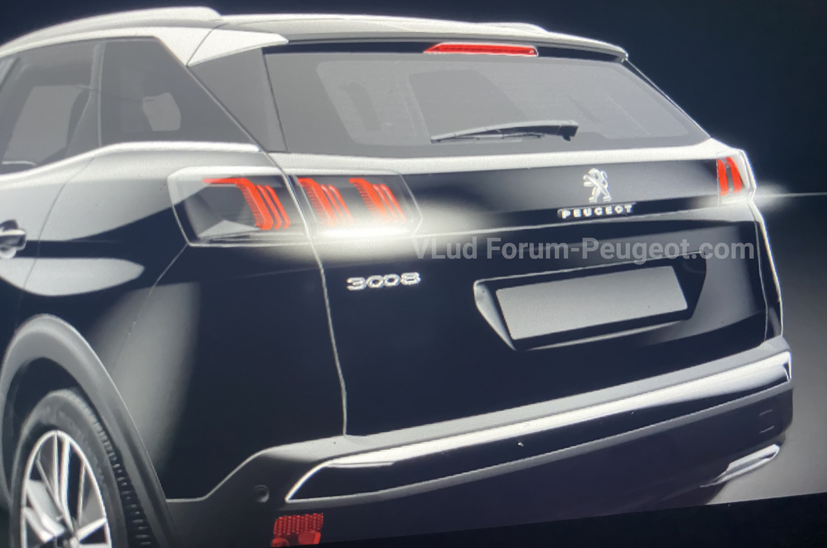 Peugeot 3008 facelift leaked images rear side Peugeot 3008 facelift leaked images rear side