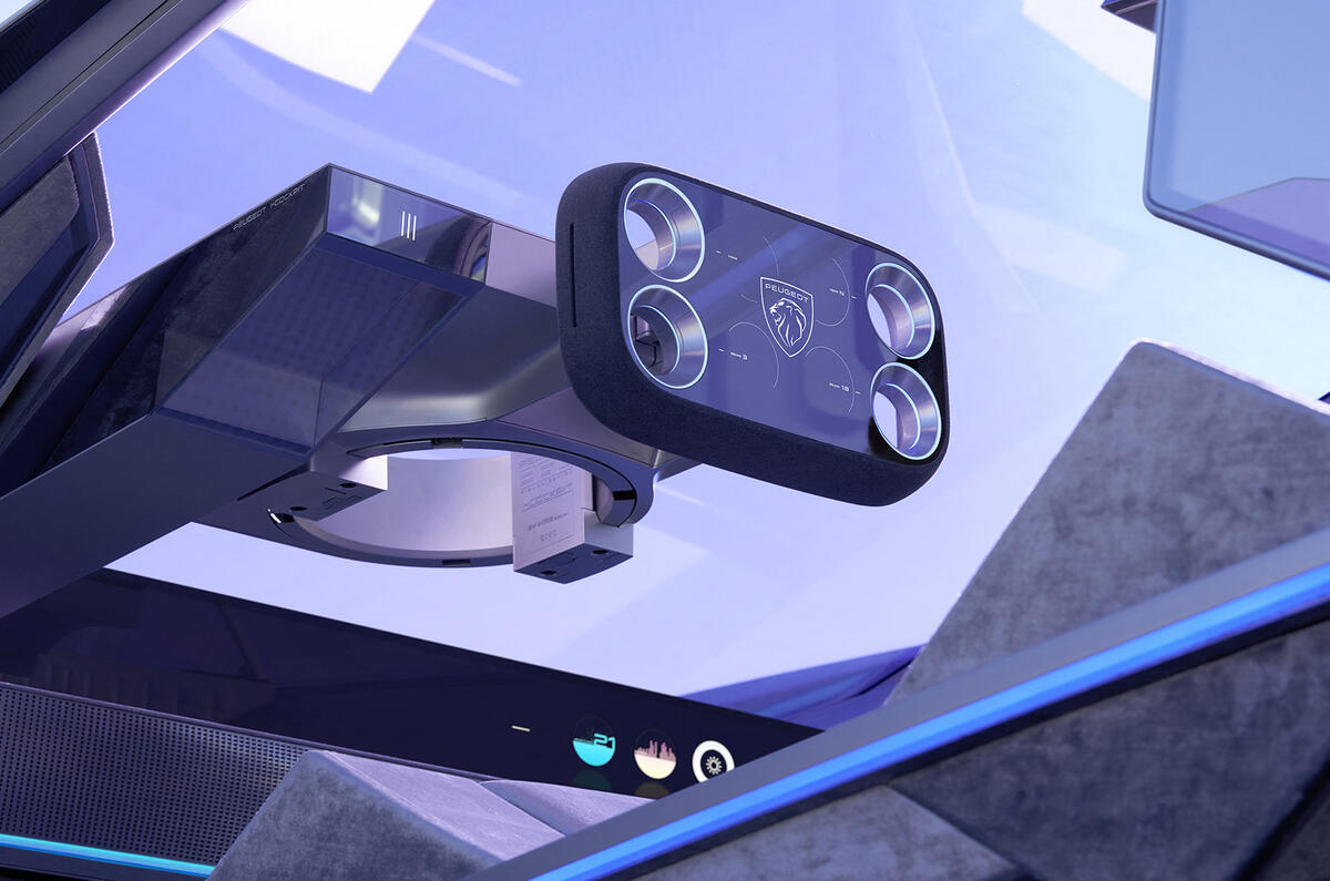 Peugeot Inception Concept steering pad from below