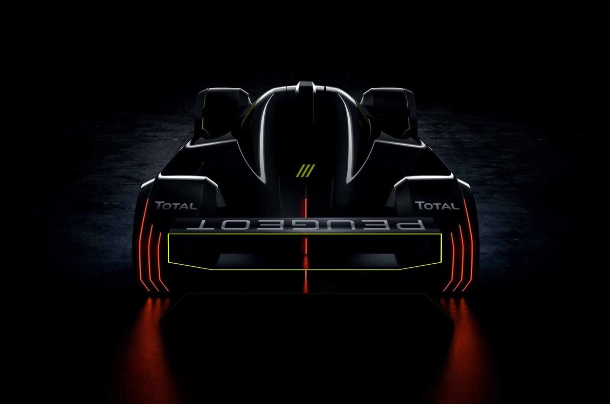 Peugeot Le Mans hypercar rear Peugeot Le Mans hypercar rear