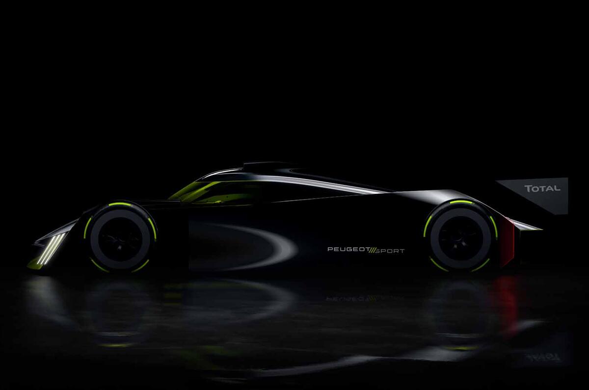 Peugeot Le Mans hypercar side Peugeot Le Mans hypercar side