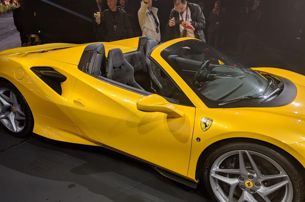 2020 Ferrari F8 Spider reveal - side