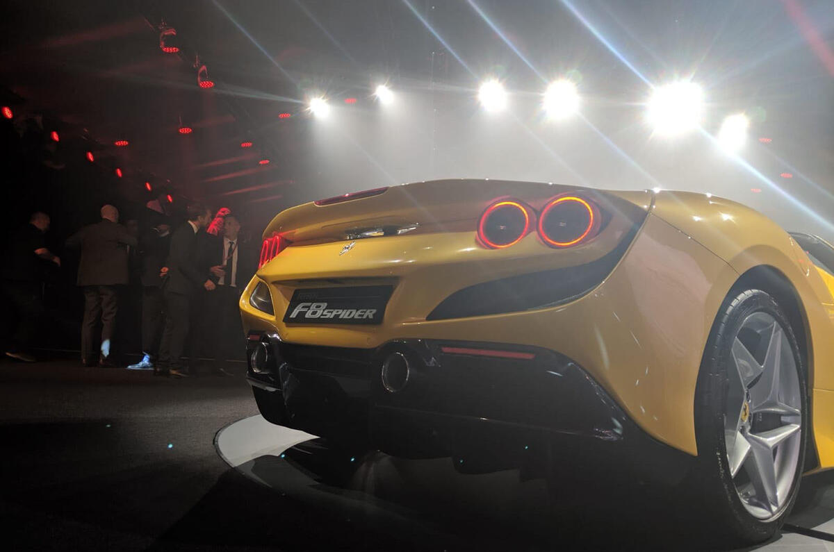 2020 Ferrari F8 Spider reveal - static rear