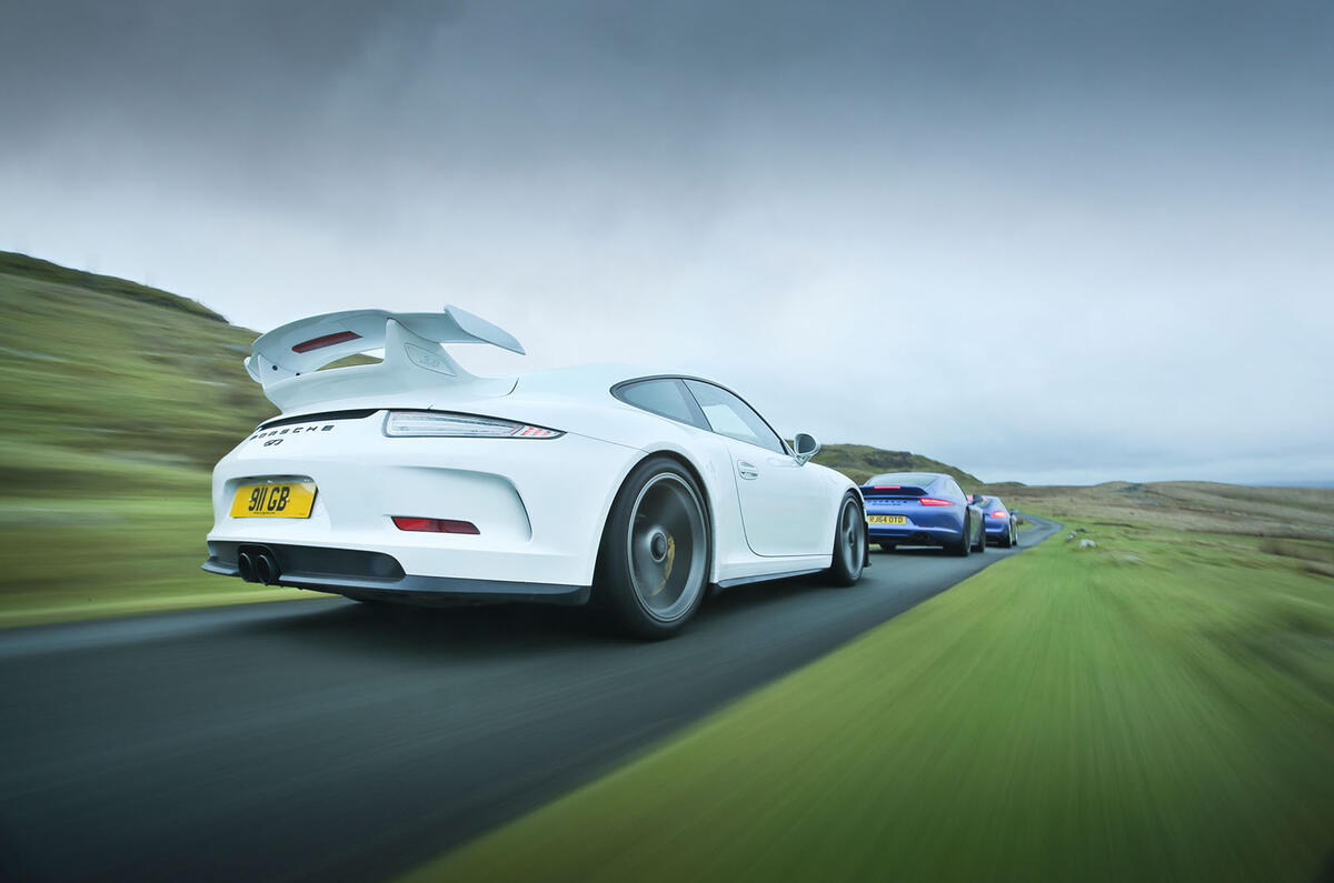Porsche 911 GT3, Porsche 911 GTS and Porsche Cayman GTS