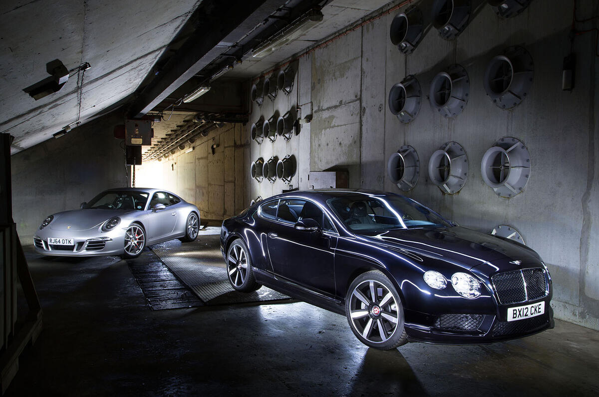 Bentley Continental GT V8 and Porsche 911 Carrera 4 GTS