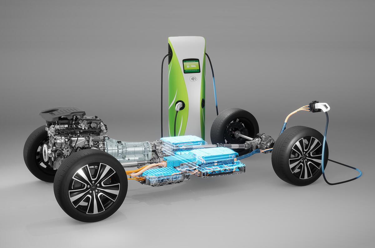Plug in hybrid PHEV tech render