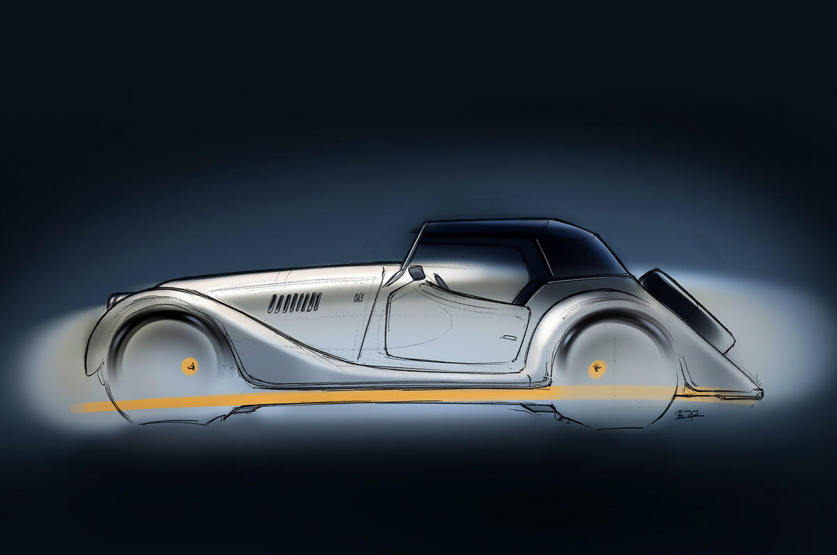 Morgan Plus 4 70th anniversary edition sketch