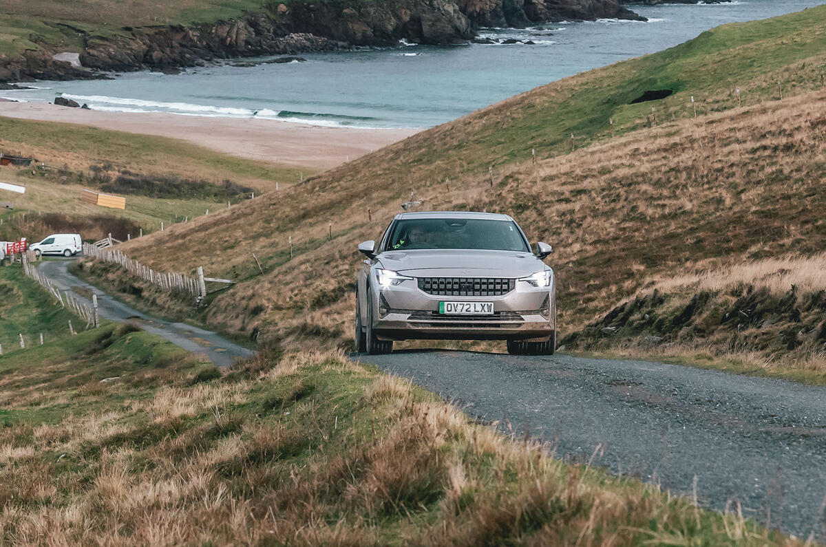 Polestar 2 front Shetland