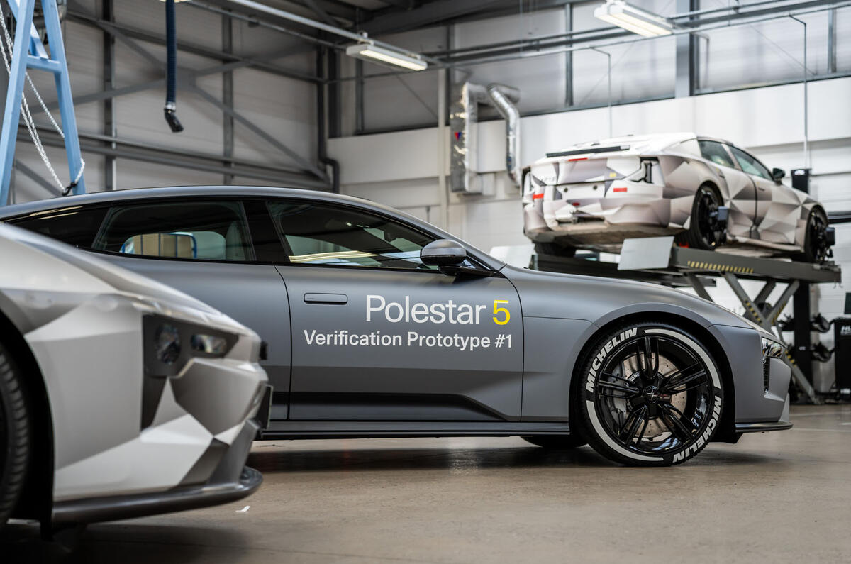 Polestar 5 prototype 2023 side wide static Polestar 5 prototype 2023 side wide static