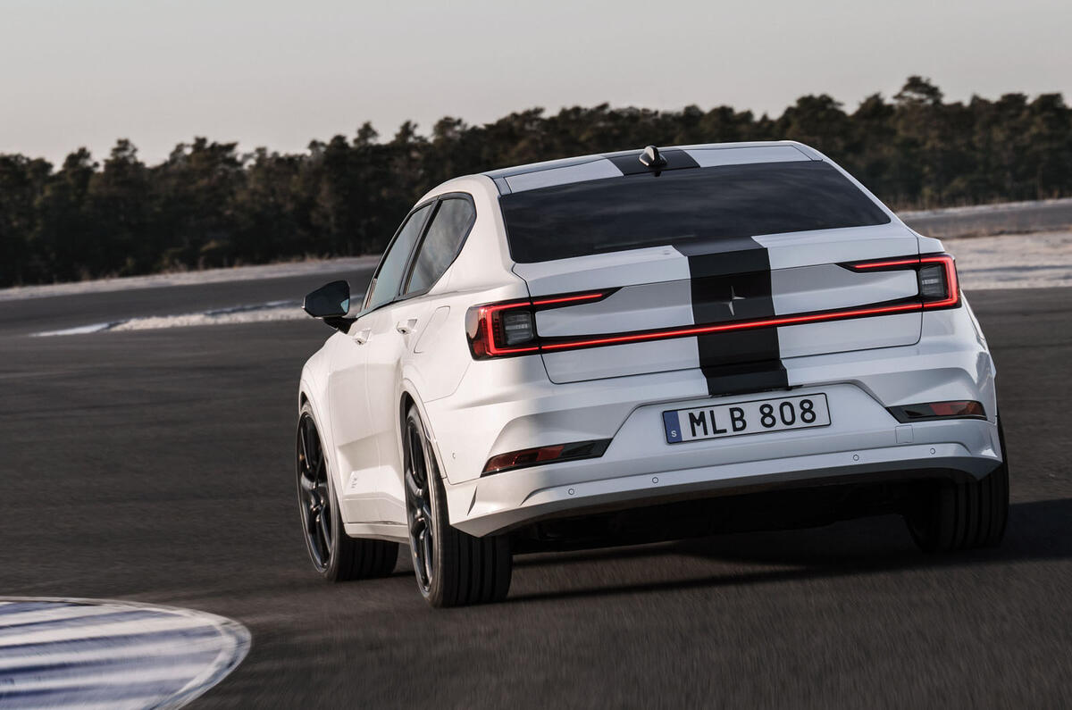 Polestar2 BST Edition 270 cornering rear Polestar2 BST Edition 270 cornering rear