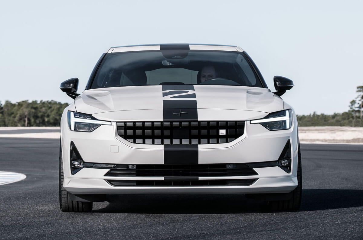 Polestar2 BST Edition 270 on track front end Polestar2 BST Edition 270 on track front end