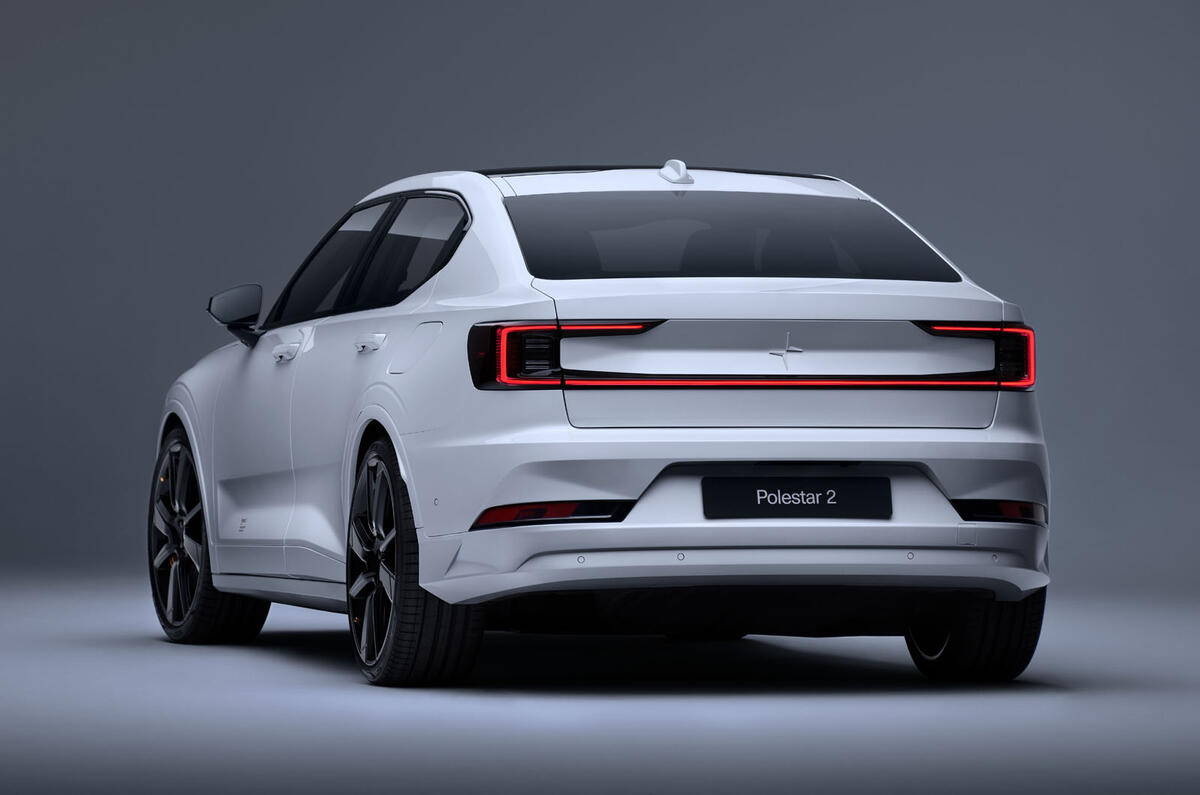 Polestar2 BST Edition 270 rear three quarters studio Polestar2 BST Edition 270 rear three quarters studio