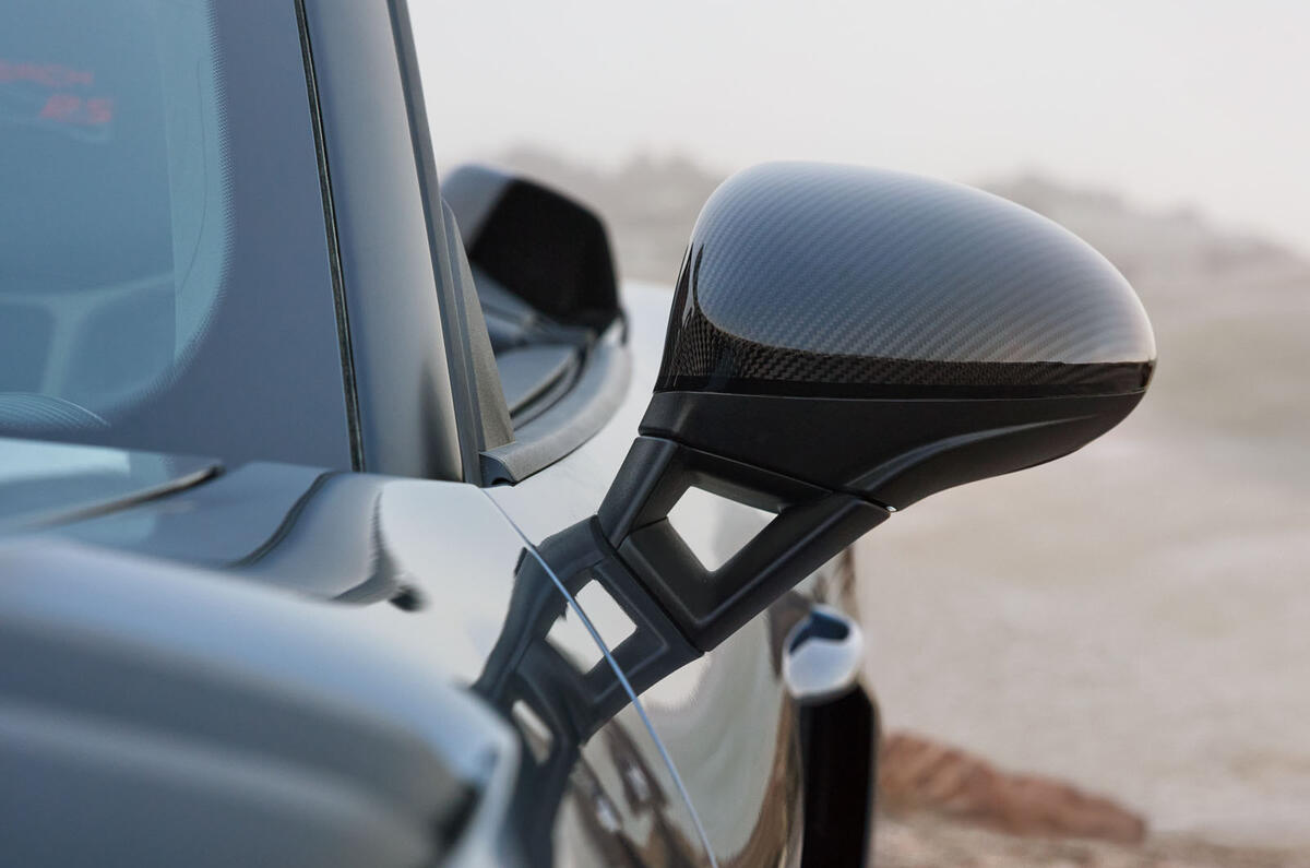 Porsche 718 Spyder GT4 RS 2023 wingmirror detail Porsche 718 Spyder GT4 RS 2023 wingmirror detail