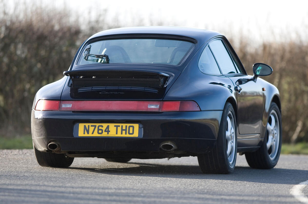 Porsche 911 993 Turbo 1995 rear three quarter Porsche 911 993 Turbo 1995 rear three quarter