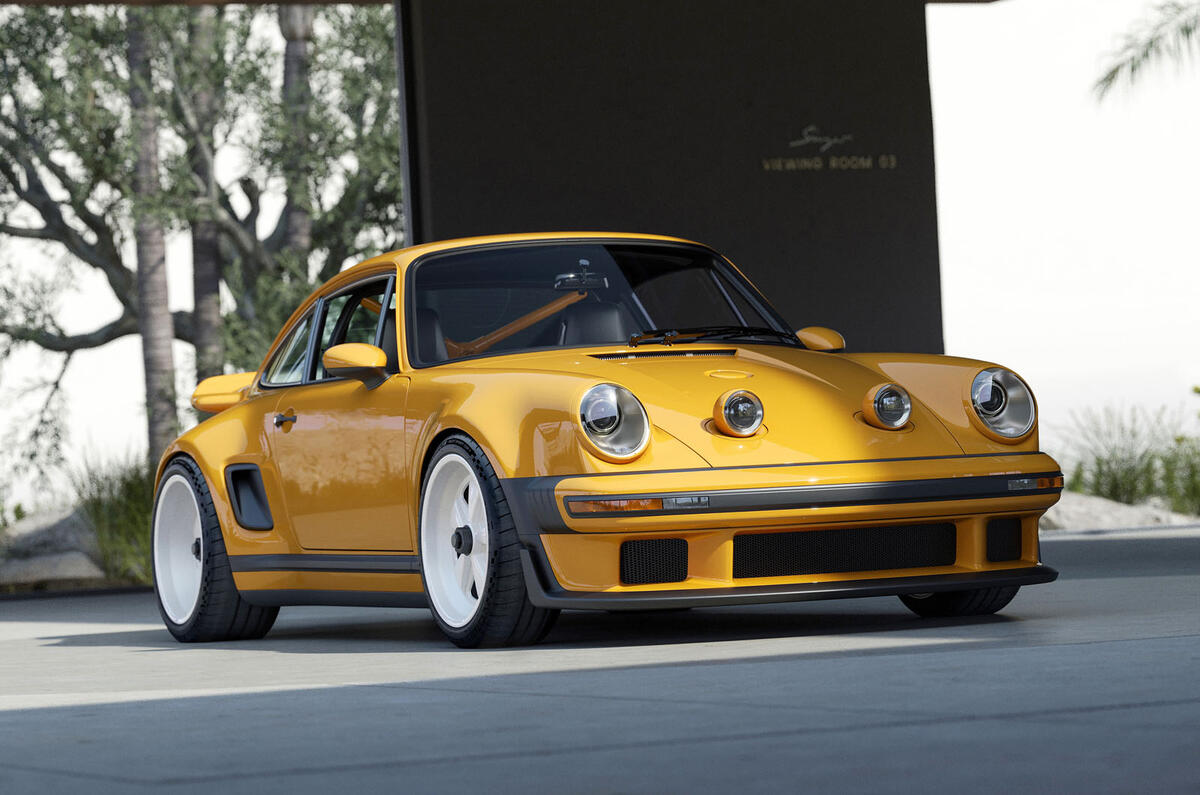 Porsche 911 Carrera Coupe by Singer race front Porsche 911 Carrera Coupe by Singer race front
