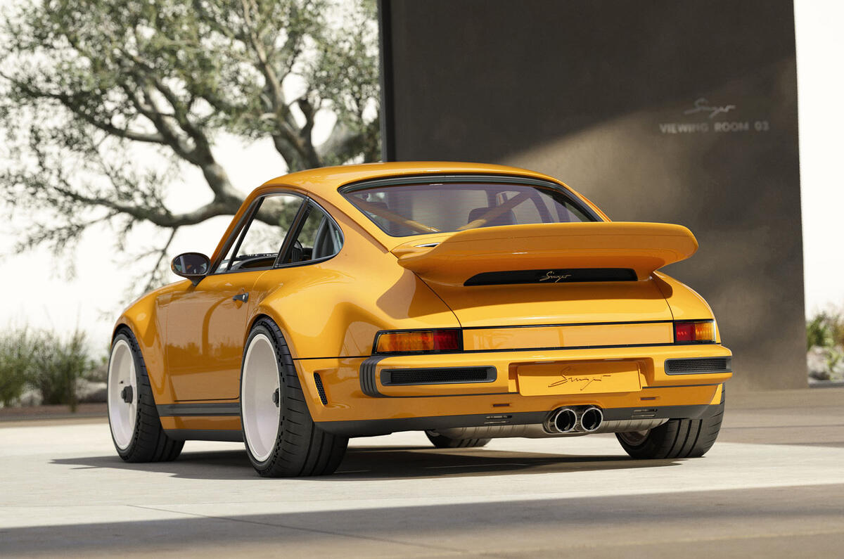 Porsche 911 Carrera Coupe by Singer race rear Porsche 911 Carrera Coupe by Singer race rear