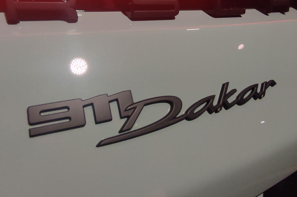 Porsche 911 dakar on show at los angeles rear badge Porsche 911 dakar on show at los angeles rear badge