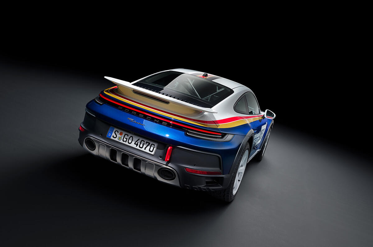 Porsche 911 Dakar rear three quarter Porsche 911 Dakar rear three quarter