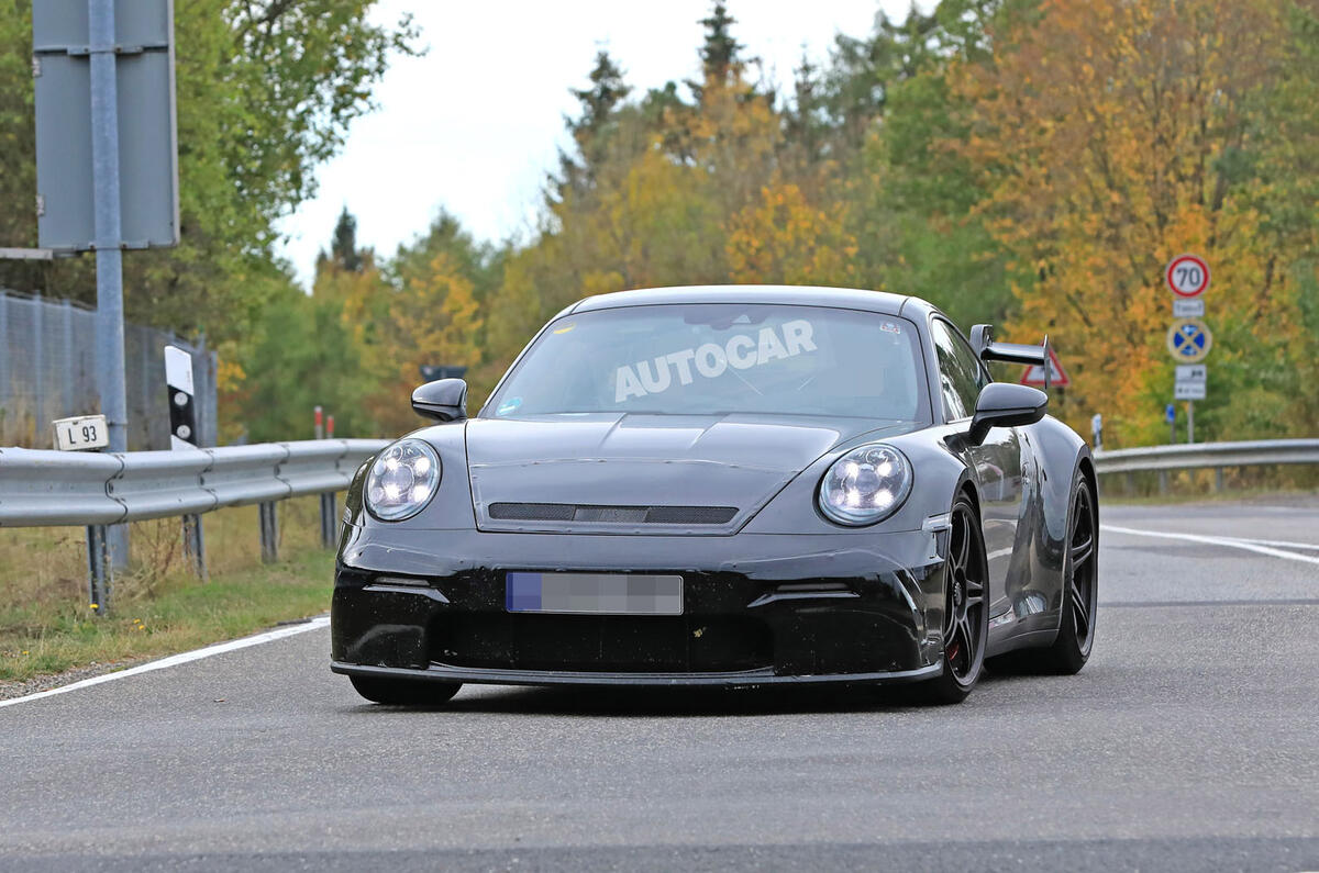 2020 Porsche 911 GT3 spies production body air intake