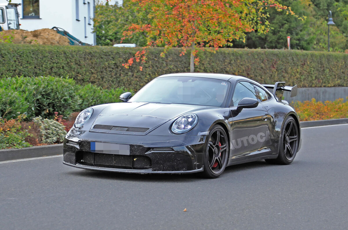 2020 Porsche 911 GT3 spies production body front