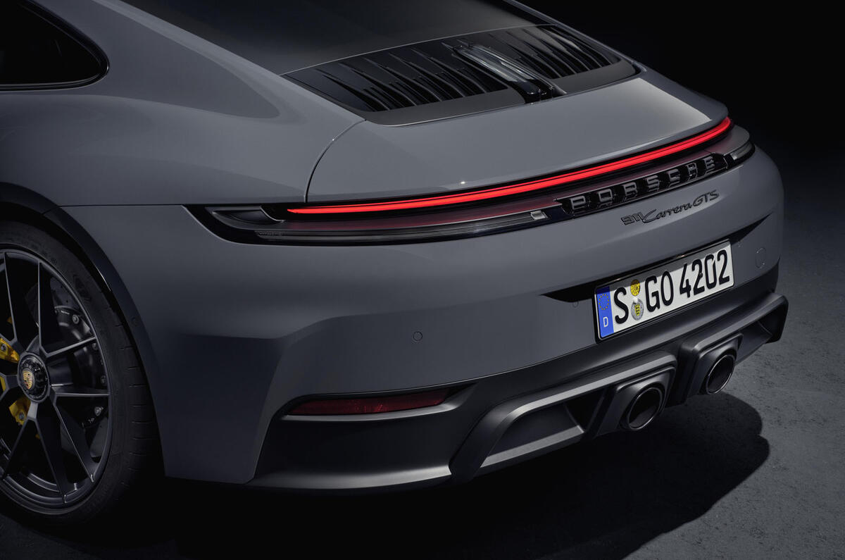 Porsche 911 GTS hybrid rear close