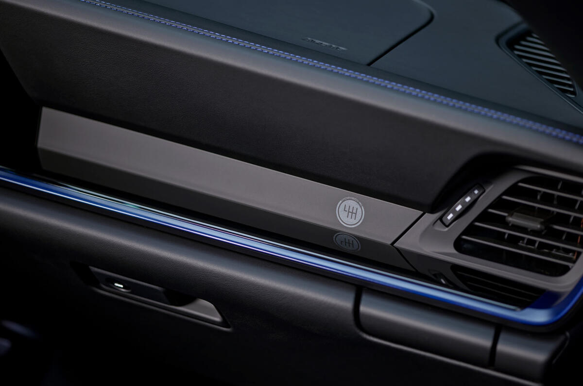 Porsche 911 T convertible dashboard logo