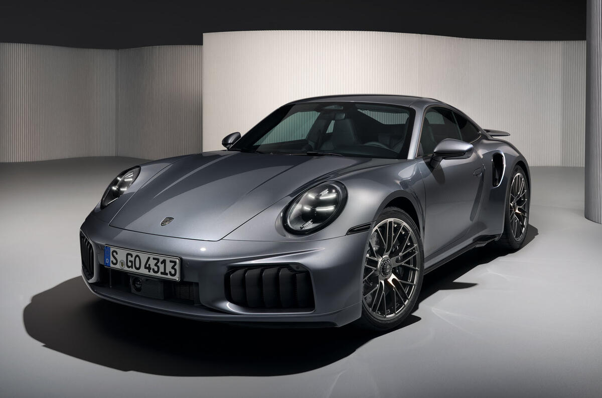 Porsche 911 Turbo S 2025 front quarter static Porsche 911 Turbo S 2025 front quarter static