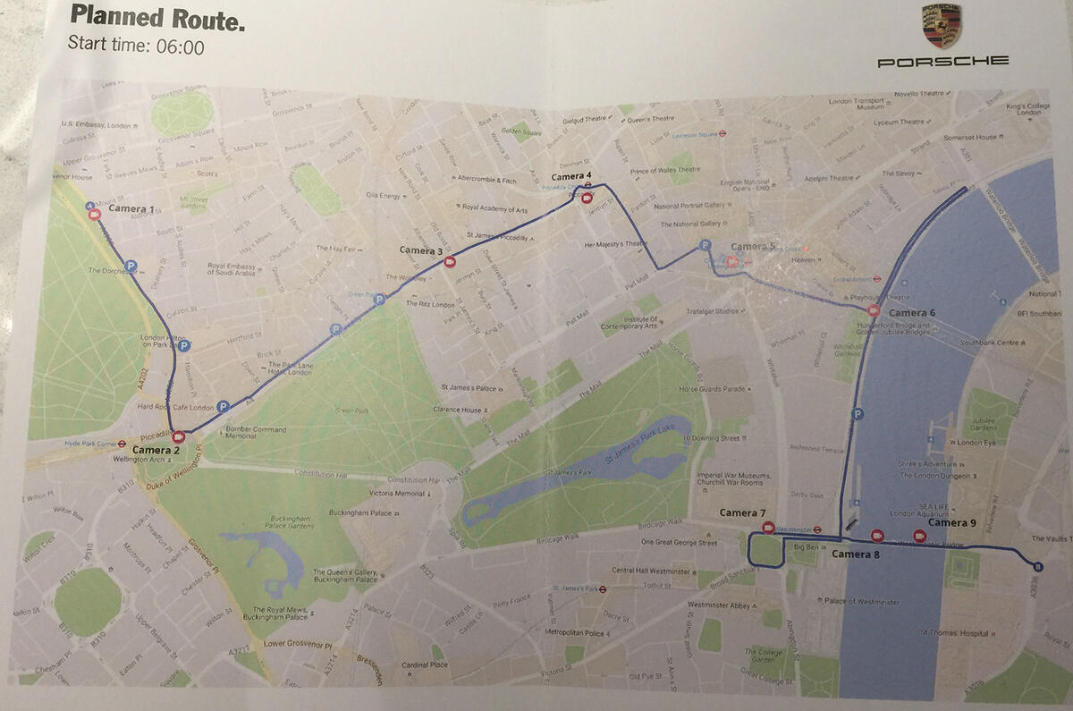 Porsche 919 Hybrid London map Porsche 919 Hybrid London map