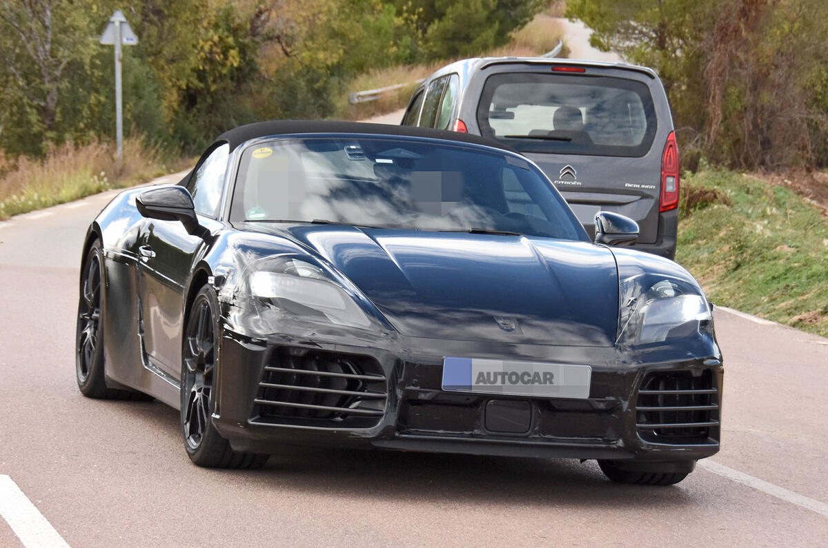 Porsche Boxster EV front three quarter Porsche Boxster EV front three quarter