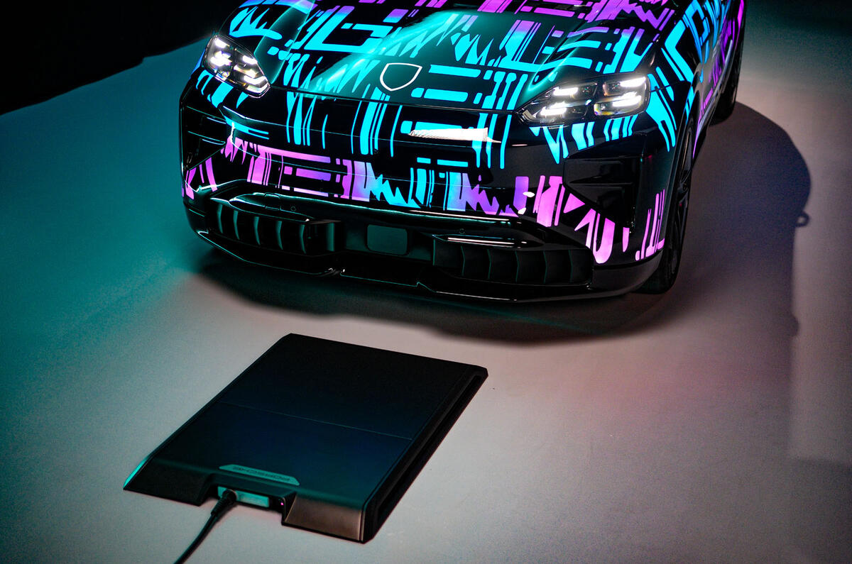 Porsche Cayenne inductive charging pad
