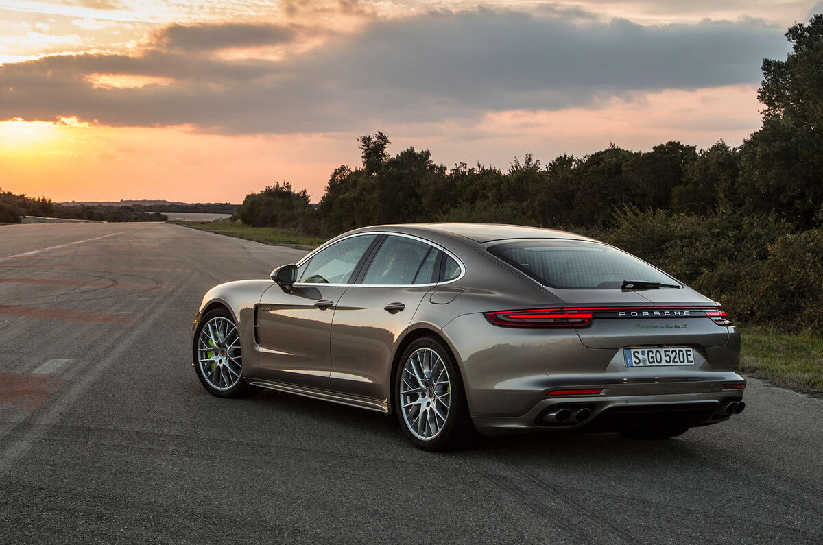 2017 Porsche Panamera Turbo S E-Hybrid side and back