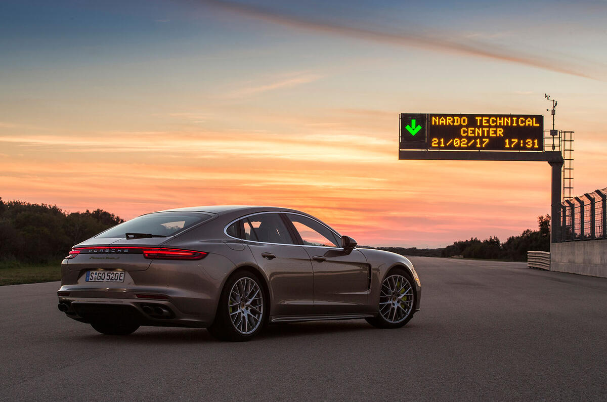 2017 Porsche Panamera Turbo S E-Hybrid side and back