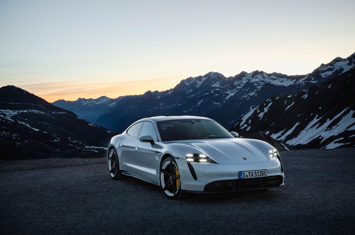 2020 Porsche Taycan reveal images - static front