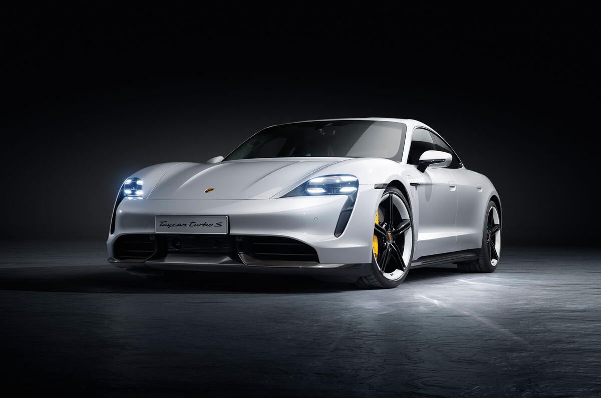 2020 Porsche Taycan reveal images - static front