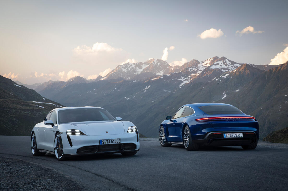 2020 Porsche Taycan reveal images - pair