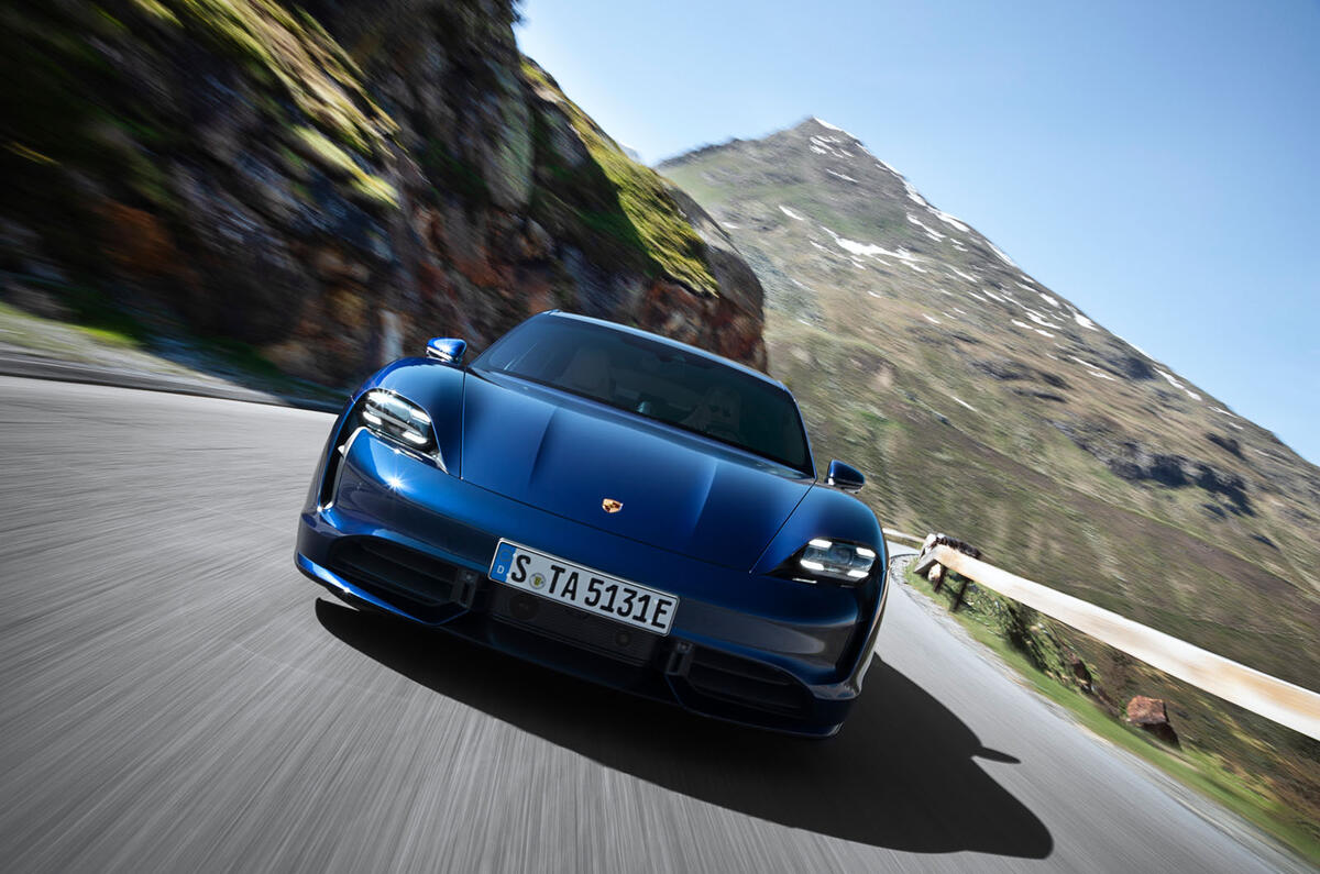 2020 Porsche Taycan reveal images - driving front