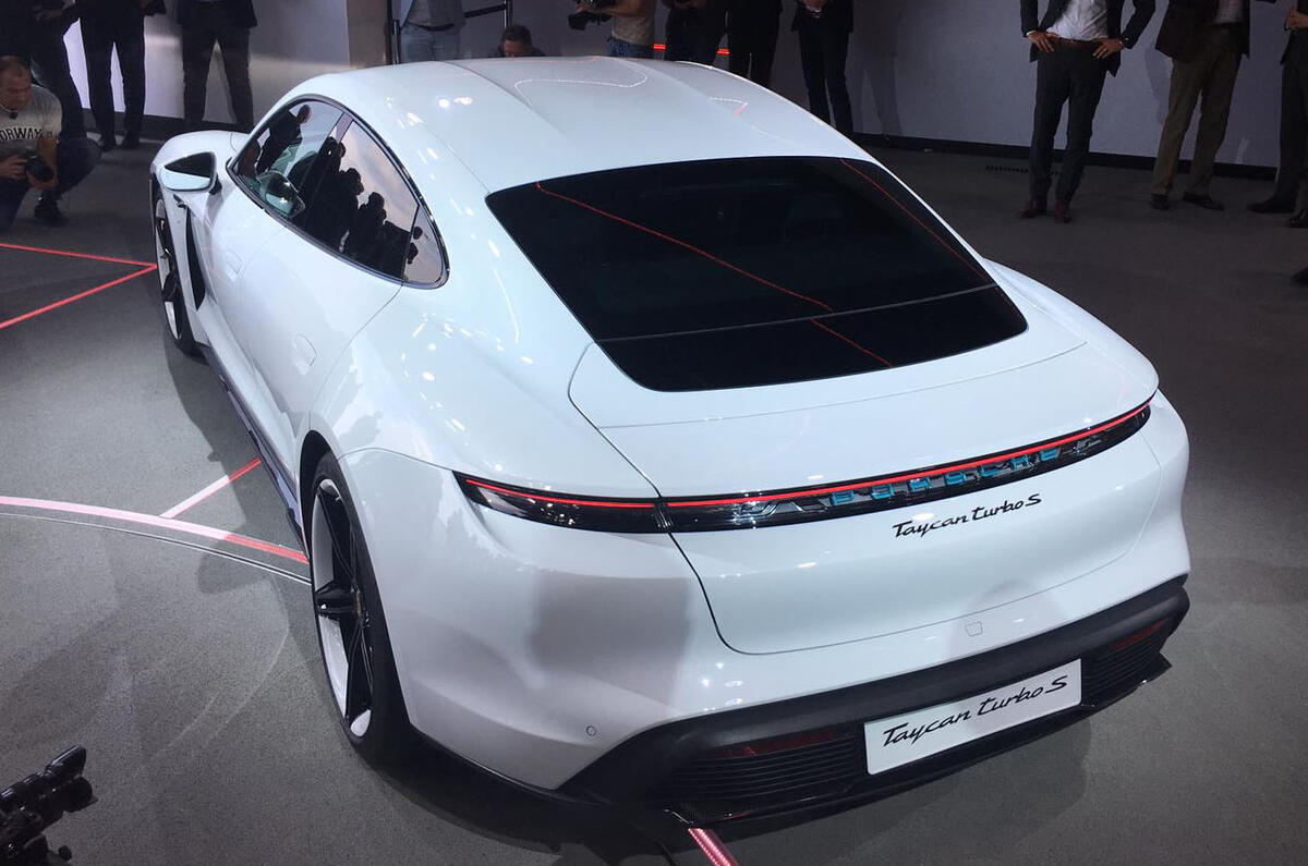 Porsche Taycan 2020 official reveal - rear end