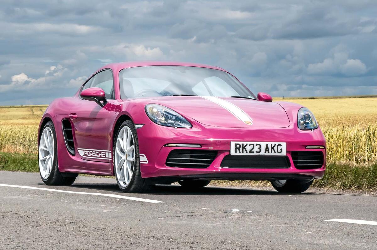 Porsche 718 cayman front three quarter