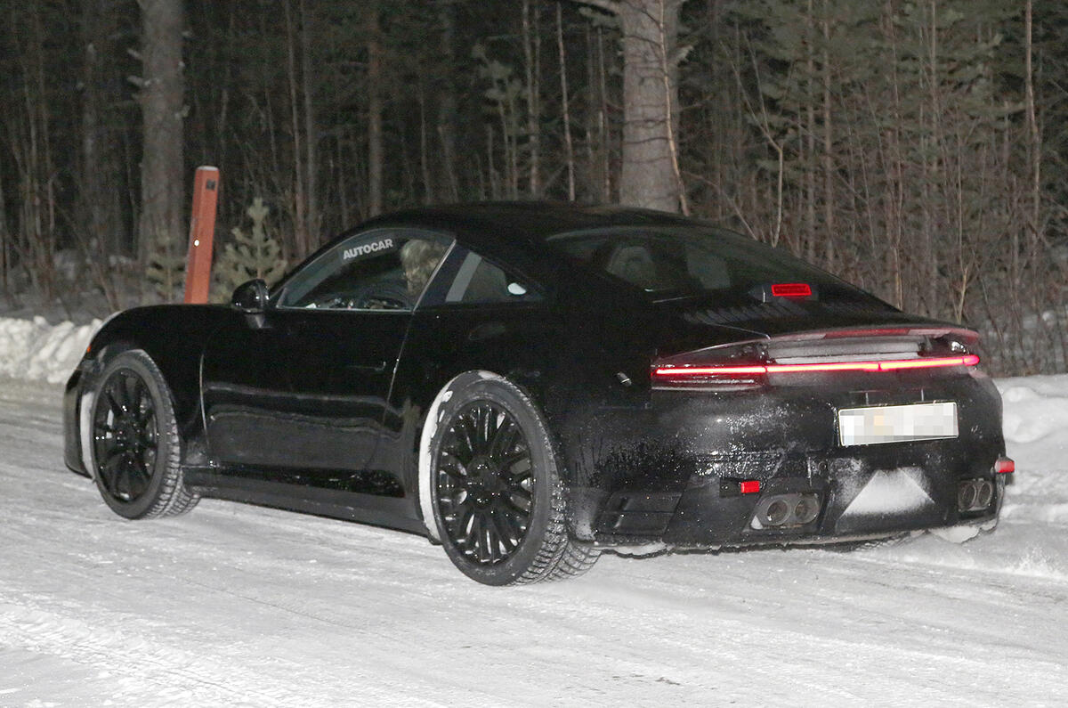 2019 Porsche 911 side profile from the back