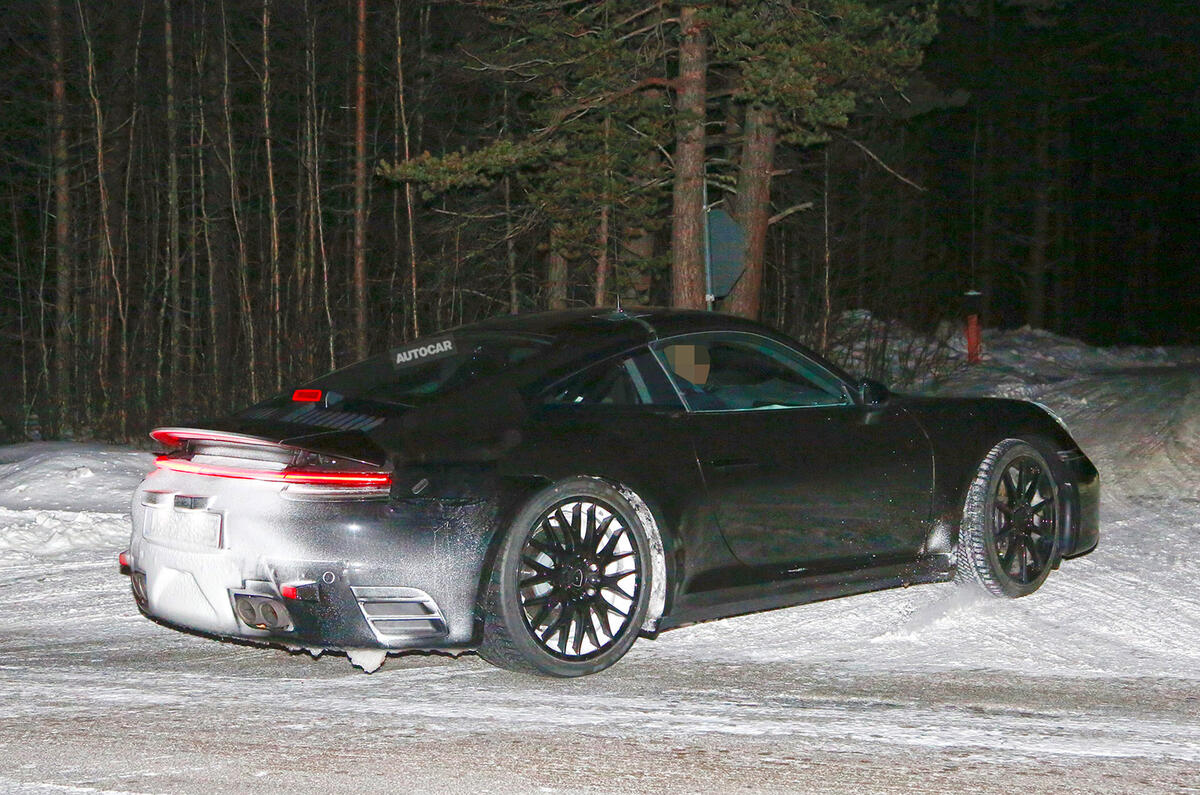2019 Porsche 911 tail lights and side profile